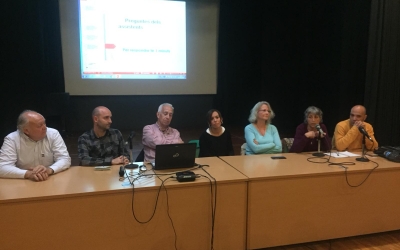 D'esquerra a dreta, Gallardo, Hernández, Farrés, Baré, Merino i Berlanga| Ràdio Sabadell